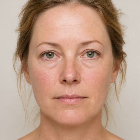Face before Kobido facial massage in Paris: tired features, less defined jawline