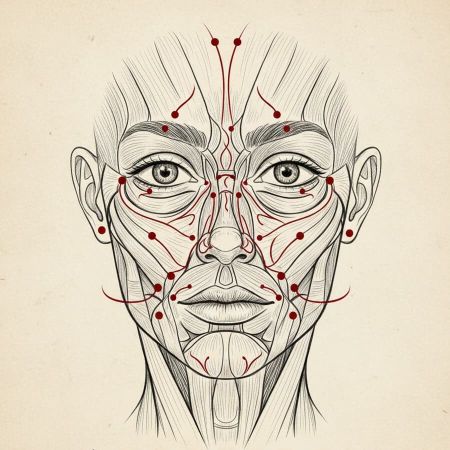 Massage Kobido : stimulation des points d'acupuncture (tsubos)