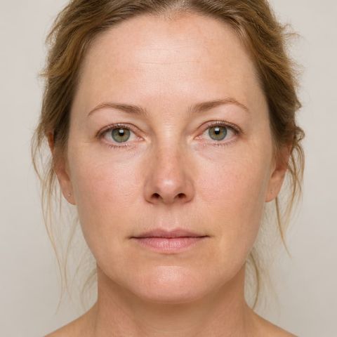 Result after Kobido facial massage: radiant complexion, redefined jawline, open gaze